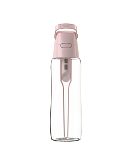 Dafi Solid Glass Butelka z wkładem filtrującym, Baby Pink, 600ml 
