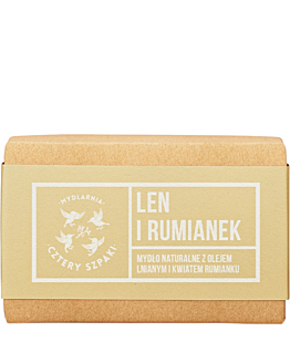 Mydlarnia Cztery Szpaki Mydło w kostce, Len i Rumianek