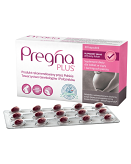 Pregna Plus Suplement diety dla kobiet w ciąży i karmiących piersią Kapsułki