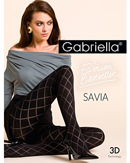 Gabriella Rajstopy SAVIA (Checqued Chic) nero, r.4