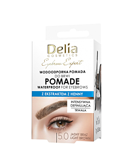 Delia Eyebrow Expert Wodoodporna Pomada do brwi, 5.0 jasny brąz 