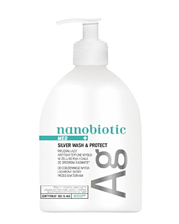 Nanobiotic Wash&Protect  Mydło w Żelu Do Rąk i Ciała Ze Srebrem Axonnite 500 ml