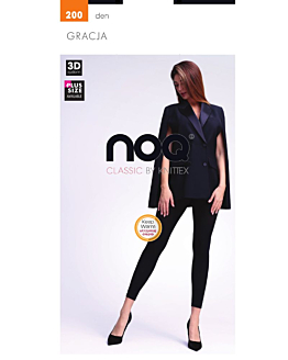 Noq by Knittex Damskie Legginsy Gracja 200 den 3D, nero rozm.3-M