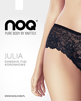 Noq by Knittex Damskie figi koronkowe Julia, nero rozm.L