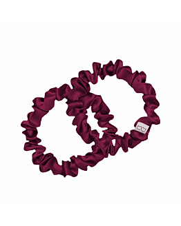 Cat&Cat Komplet 2 jedwabnych gumek Slim, Burgundy