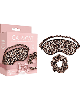 Cat&Cat Zestaw Zestaw jedwabny: maska + gumka Leo