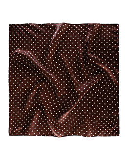 Cat&Cat Foulard di Seta - mini pois cioccolato 1 pz.