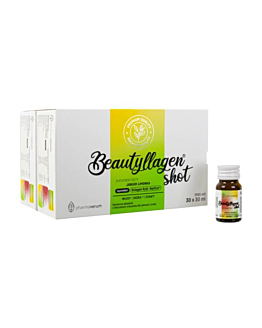 Beautyllagen Shot Kolagen w płynie Smak jabłko-limonka 30 butelek po 30 ml