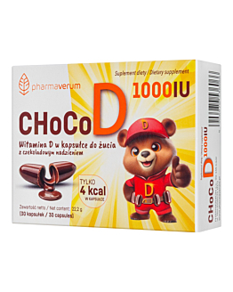 Pharmaverum Choco D 1000 IU Kapsułki miękkie do żucia, 30 szt. 