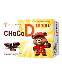 Pharmaverum ChocoD 1000 IU Kapsułki miękkie do żucia, 60 szt.