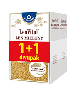 Oleofarm Len Mielony Podwójnie Odtłuszczony 200 g + 200 g