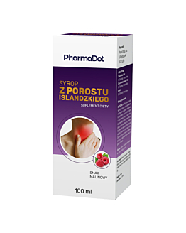 Syrop z porostu islandzkiego Smak malinowy, 100 ml