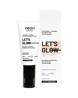 Veoli Botabica Lets Glow Crema BB Illuminante e Idratante, 3.0 W Golden Beige
