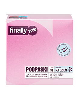 Finally.me Podpaski na dzień z bawełny organicznej 10 szt.