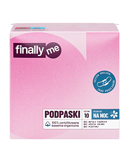 Finally.me Podpaski na noc z bawełny organicznej 10 szt.