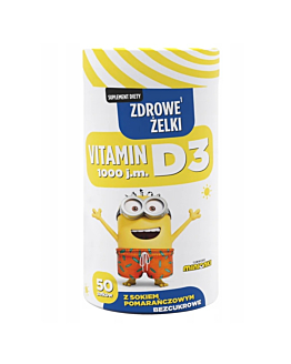 Zdrowe Żelki Minionki Vitamin D3 1000 j.m., 50 szt.