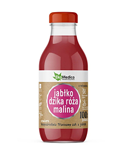 EkaMedica Jabłko Dzika Róża Malina, Sok, 300 ml