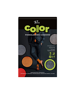 Veera Color Podkolanówki uciskowe męskie Kolor Indygo, Rozm. 4/XL 