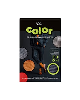 Veera Color Podkolanówki uciskowe męskie Kolor Granat, Rozm. 2/M 