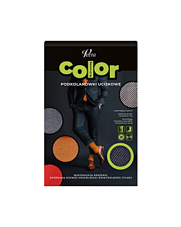 Veera Color Podkolanówki uciskowe męskie Kolor Granat, Rozm. 3/L 