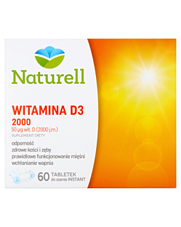 Naturell Witamina D3 2000 j.m.,Tabletki do ssania instant