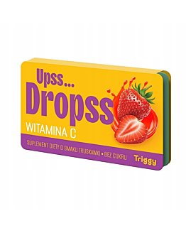 Triggy Upss Dropss Smak Truskawkowy pastylki do ssania 15 szt.