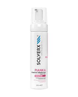 Solverx Sensitive Skin - Pianka do mycia twarzy i demakijażu 200ml