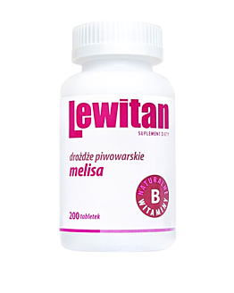 Lewitan z Drożdżami Piwowarskimi i Melisą, Tabletki