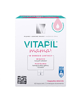 Vitapil Mama, Suplement diety na wypadające włosy dla kobiet po porodzie i w okresie laktacji, Kapsułki