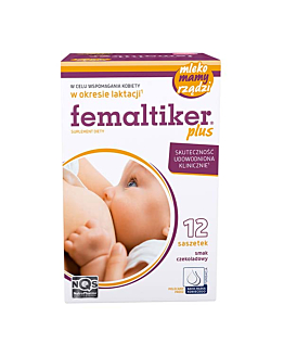 Femaltiker Plus, Suplement diety wspomagający laktację, Saszetki o smaku czekoladowym