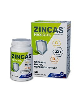 Zincas Max C+ D3 Tabletki, 50 szt.