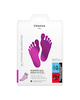 L'biotica Maschera rigenerante per piedi in calzini imbevuti 32 ml