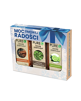 Pureo Naturalne olejki eteryczne Zestaw Moc Zimowej Radości 3 x 10 ml