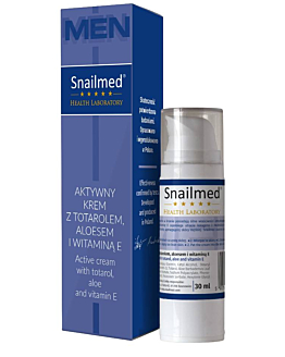 Snailmed Crema Attiva per Uomini con Totarolo, Aloe e Vitamina E 30 ml