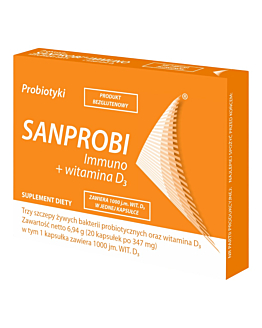 Sanprobi Immuno+ Wit. D3 20 Kapsułki, 20 szt.