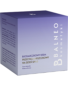 Balneokosmetyki Biosiarczkowy krem przeciwzmarszczkowy, Na dzień, SPF10