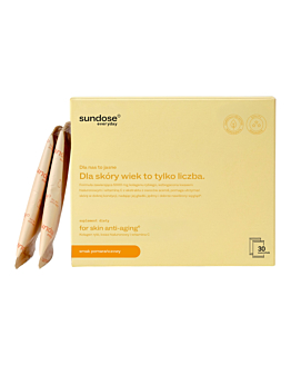 Sundose Everyday For Skin Anti-aging Kolagen Rybi Kwas Hialuronowy i Wit. C Smak pomarańczowy Saszetki, 30 szt.