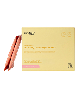 Sundose Everyday For Skin Anti-aging Kolagen Rybi Kwas Hialuronowy i Wit. C  Smak malinowo-cytrynowy Saszetki, 30 szt.