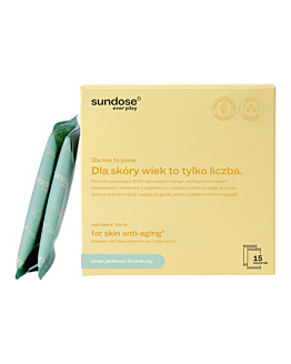 Sundose Everyday For Skin Anti-Aging Kolagen Rybi Kwas Hialuronowy i Wit. C Smak jabłkowo-limonkowy Saszetki, 15 szt.