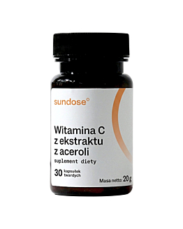 Sundose Witamina C z ekstraktu z aceroli Kapsułki, 30 szt.