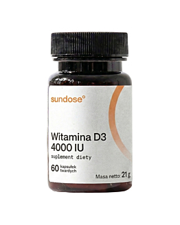 Sundose Witamina D3 4000 IU Kapsułki, 60 szt.