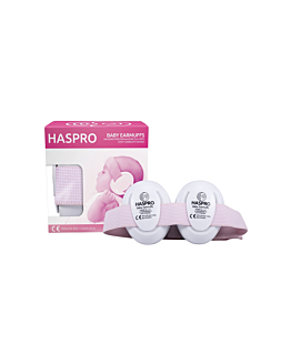 Haspro Baby Earmuffs Girl Nauszniki ochronne dla dzieci w wieku 0-3 lat, Różowe 1 szt.