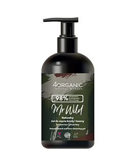 4Organic Mr Wild Naturalny żel do mycia brody i twarzy, Korzenno-Cytrusowy
