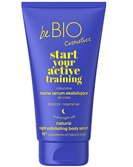 BeBio Active Cosmetiqs Start Your Active Training Naturalne Nocne Serum eksfoliujące do ciała 