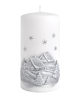 Artman Candles Świeca zapachowa Zimowy domek Kolor biały, Rozmiar średni