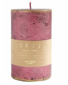 Artman Candles Świeca zapachowa Rustic patynowany Kolor bordowy, Rozmiar średni