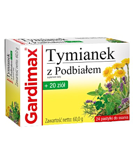 Gardimax Tymianek z Podbiałem + 20 Ziół pastylki do ssania