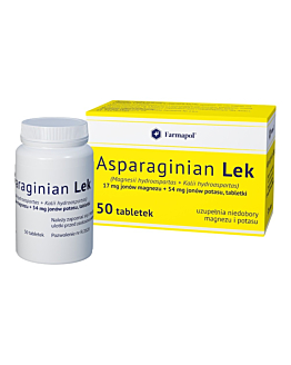 Asparaginian Lek 17 mg + 54 mg Tabletki, 50 szt.