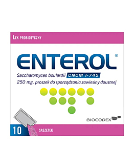 Enterol proszek do sporządzania zawiesiny doustnej 250 mg, 10 Saszetek