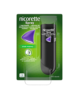 Nicorette  Spray 1 mg/daw Smak miętowy Aerozol do stosowania w jamie ustnej, 150 dawek